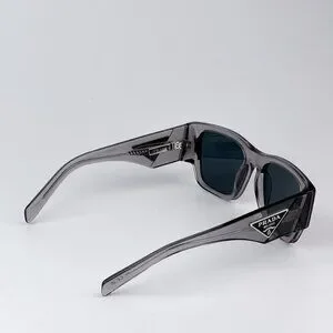 Prada PR10ZSF 16Z70B BRAND NEW Sunglasses Transparent Asphalt Grey Square Unisex Prada | Accessories | Prada Przsf 16z70b Brand New  main image 3